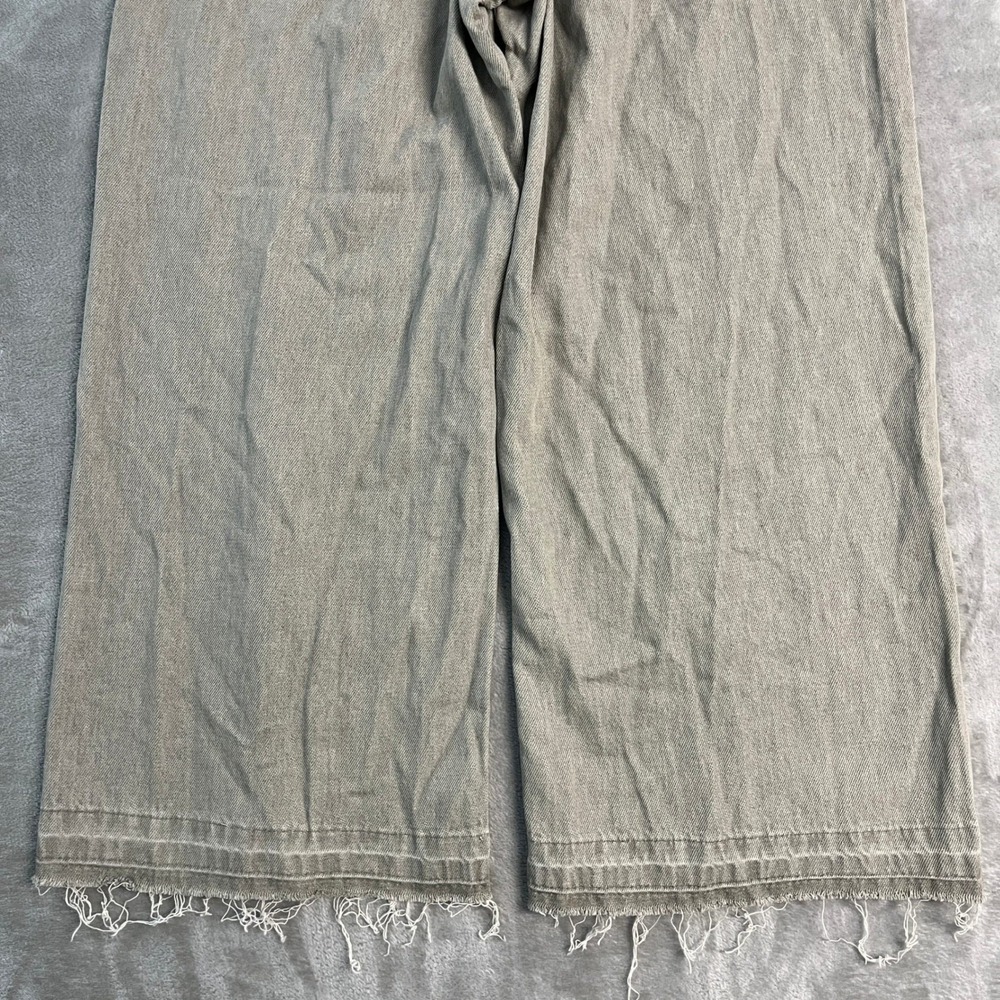 NWT Sincerely Jules Womens 9/29 Wide Leg Denim Pants Gray Green High Rise Boho - Picture 12 of 12